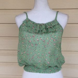 Floral Polyester Tank Top